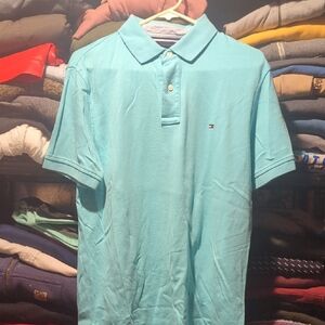 Tommy Hilfiger Men's Aqua Polo Shirt